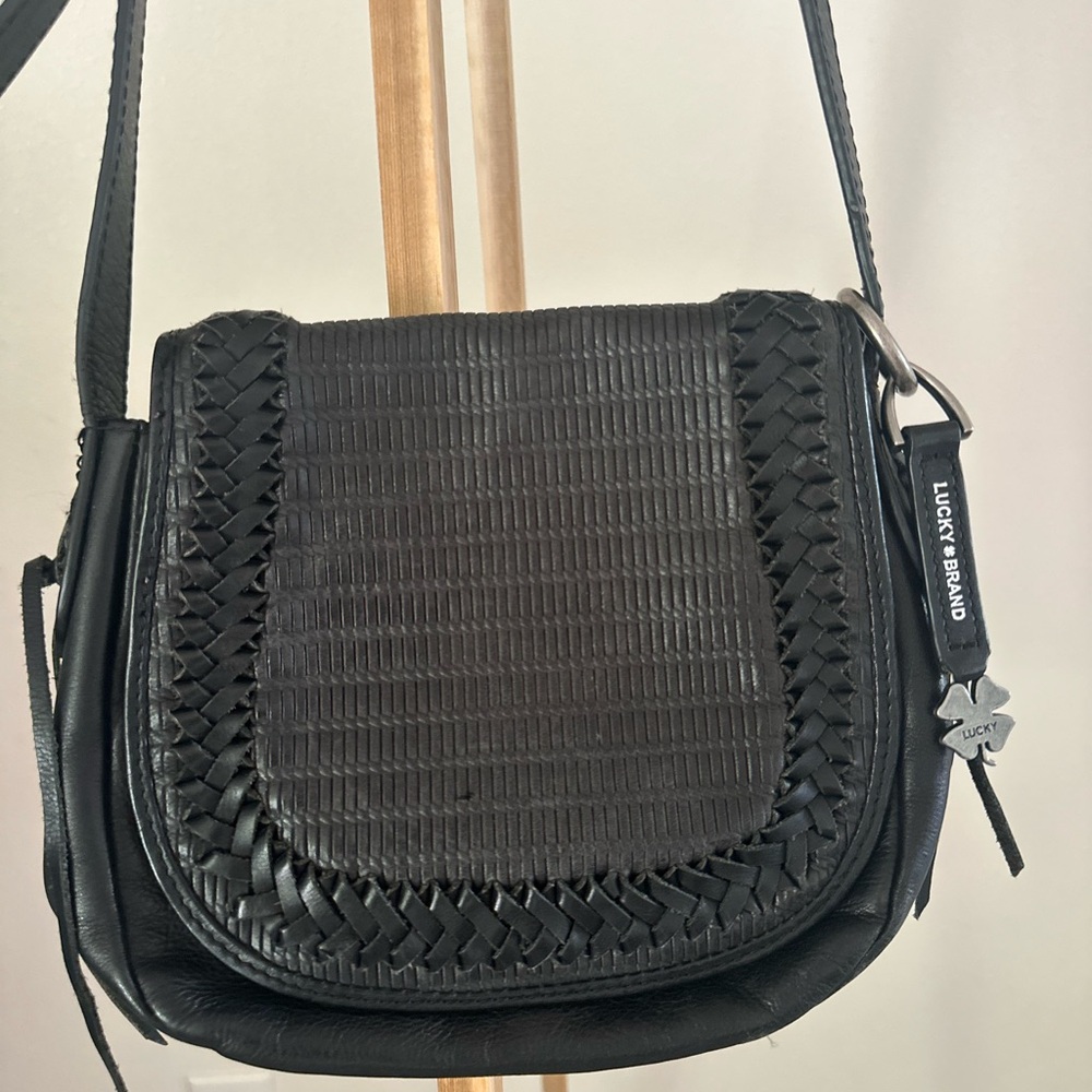 Lucky Brand Black Leather Crossbody Bag